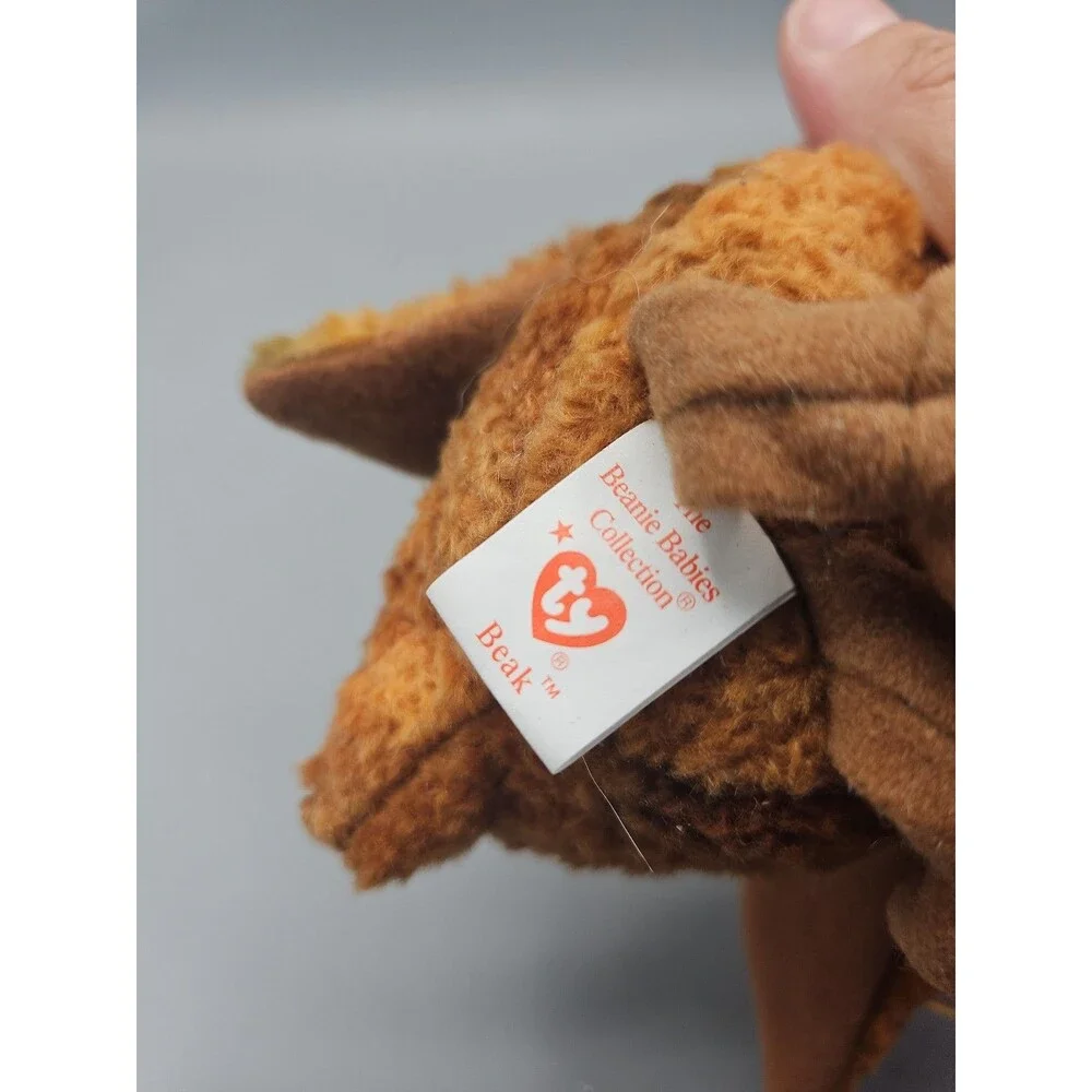 Ty Beanie Babies Kiwi Bird Beak 1998 Curly Fabric